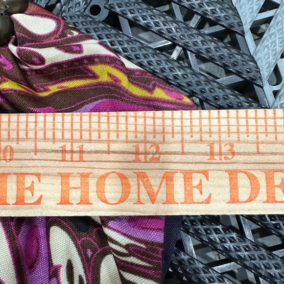 Y2K Sky Women's Halter Neck Beaded Paisley Print Boho Tank Top M - Picture 4 of 6